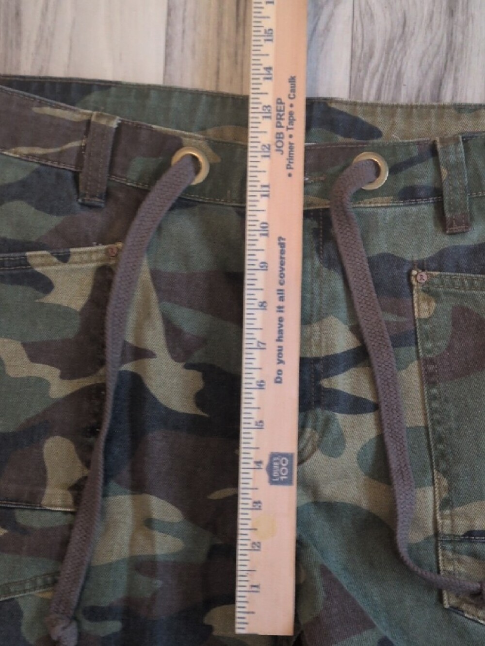 Women’s Camouflage Cargo Shorts with Drawstring Waist - Picture 7 of 14